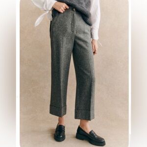 NWT SEZANE Damon Trousers 40 8 Mottled Grey